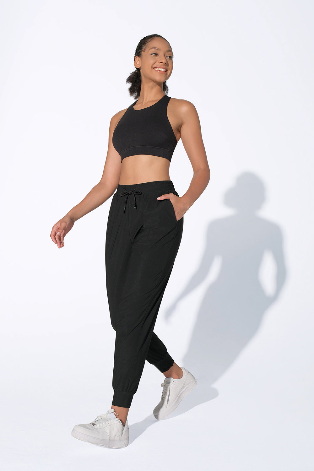 Black Casual Joggers For Running And Hiking (International Shipping)